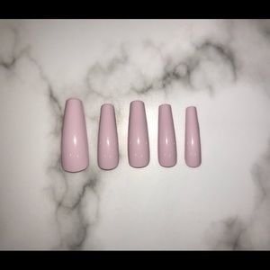 Lavender plain press on nails